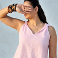Sakura Twisted Neck Tunic