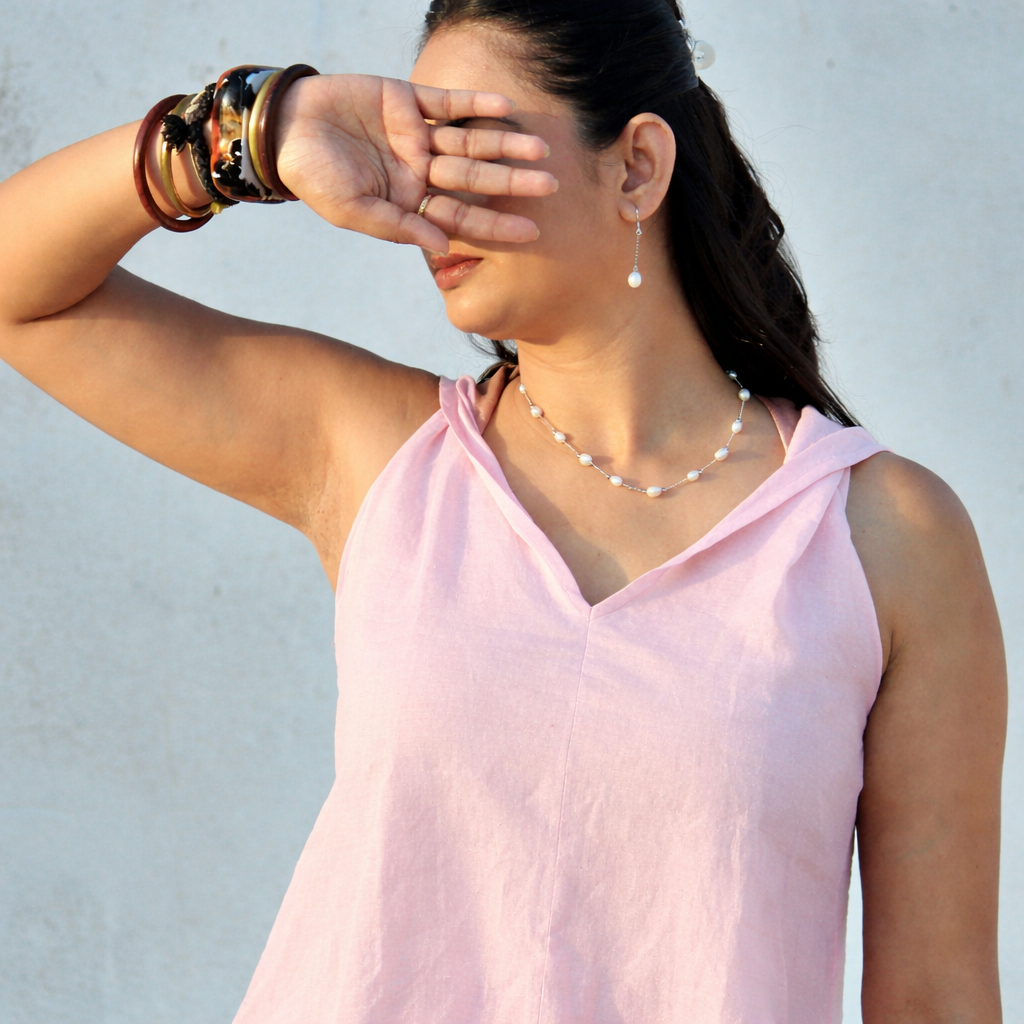 Sakura Twisted Neck Tunic
