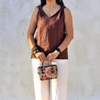 Wood Twisted Neck Tunic