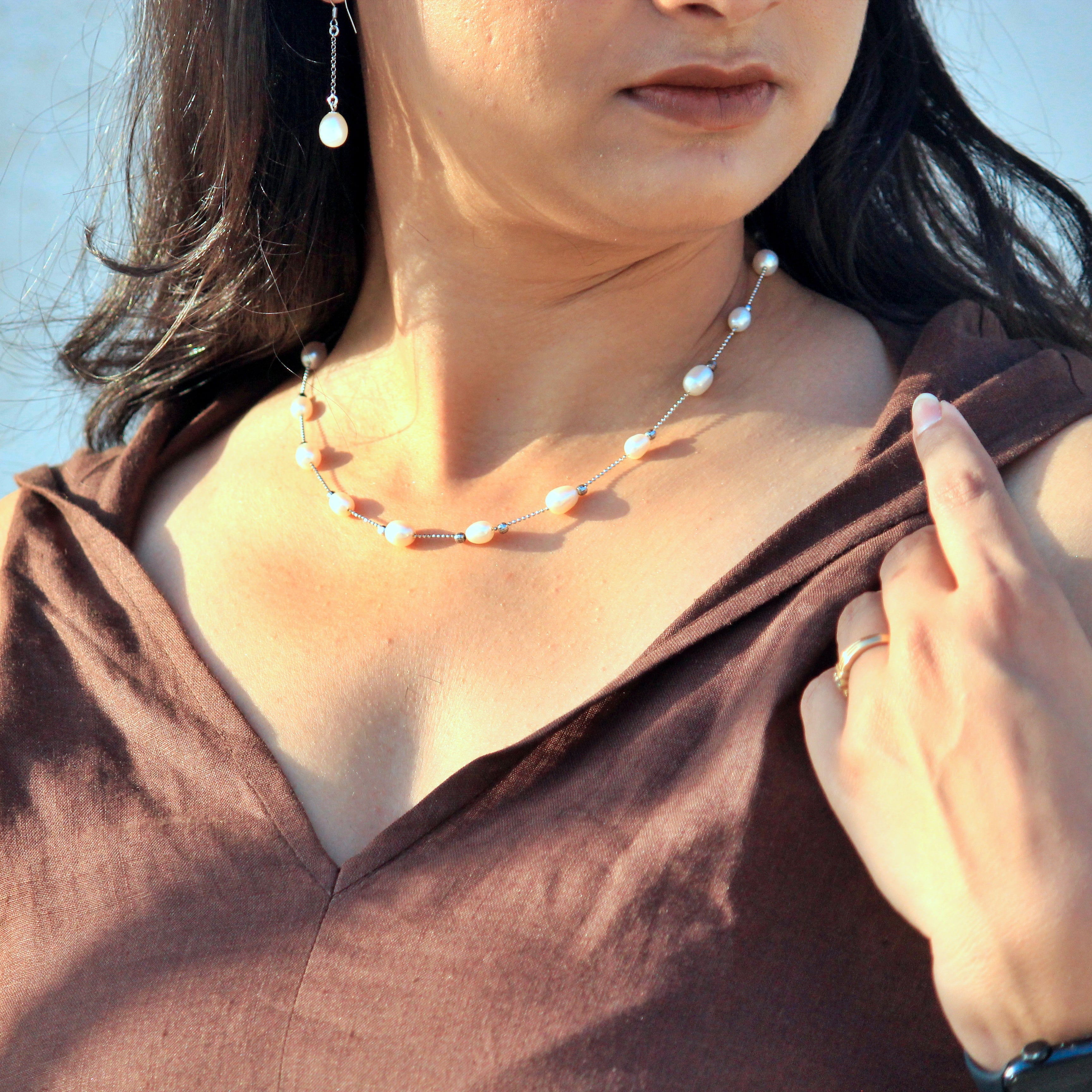 Charcoal Twisted Neck Tunic