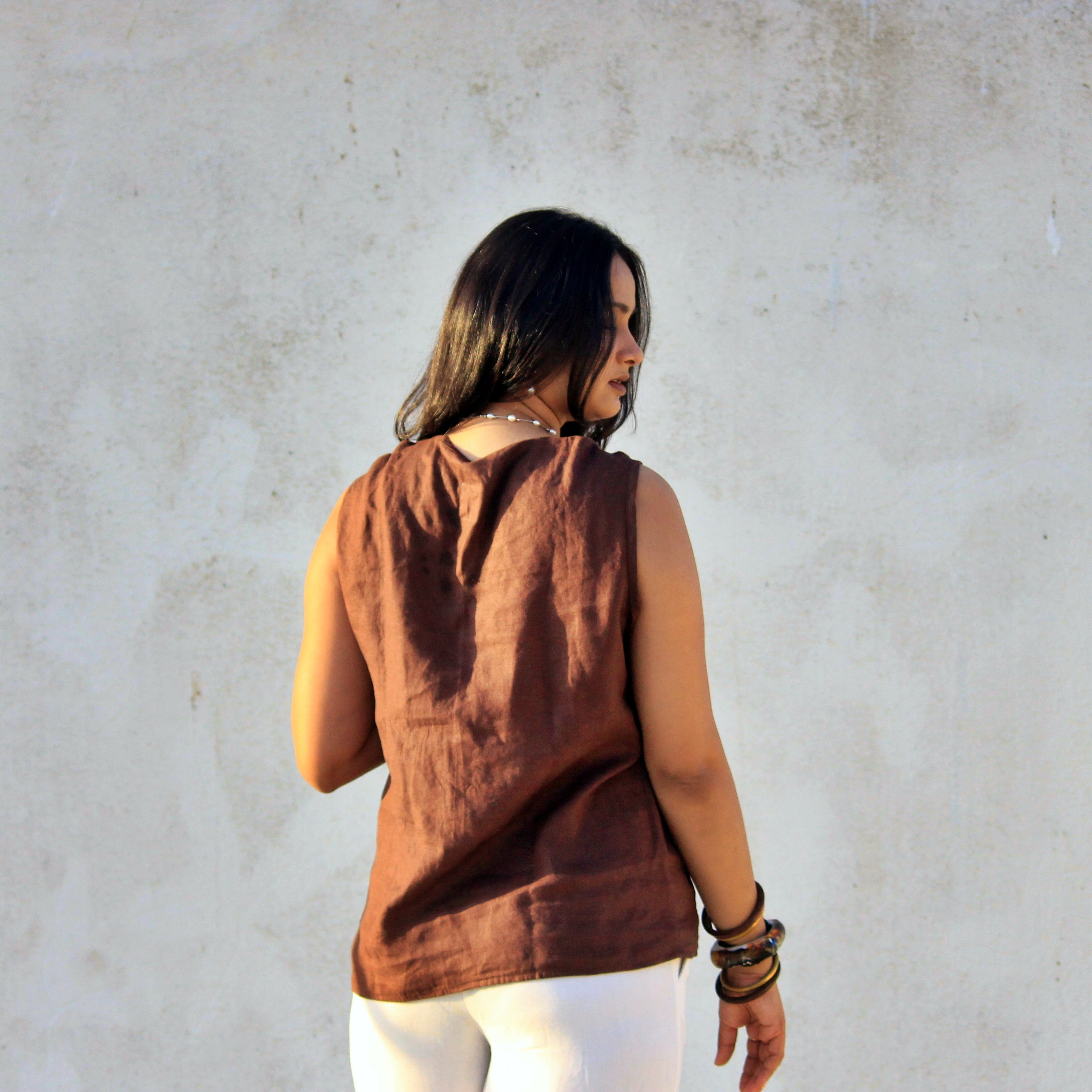 Charcoal Twisted Neck Tunic