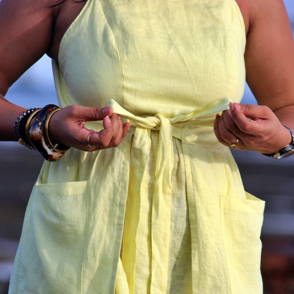 Lime Tie Dress