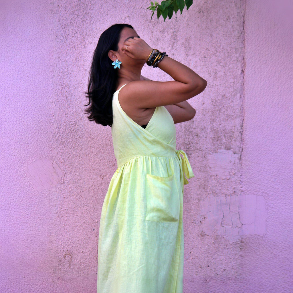 Lime Tie Dress