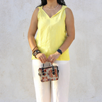 Lime Twisted Neck Tunic