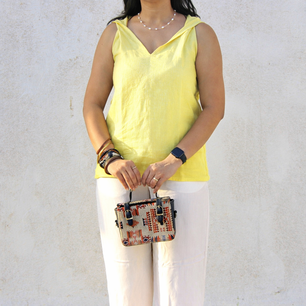 Lime Twisted Neck Tunic
