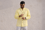 Lime Grandad Collar Shirt