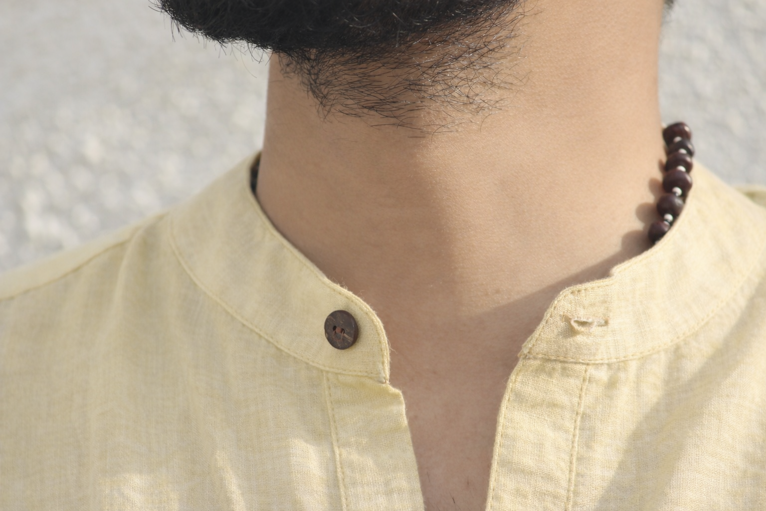 Lime Grandad Collar Shirt