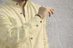 Lime Grandad Collar Shirt