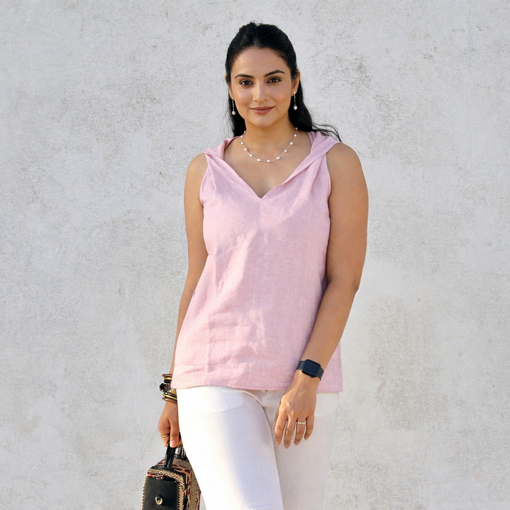Sakura Twisted Neck Tunic