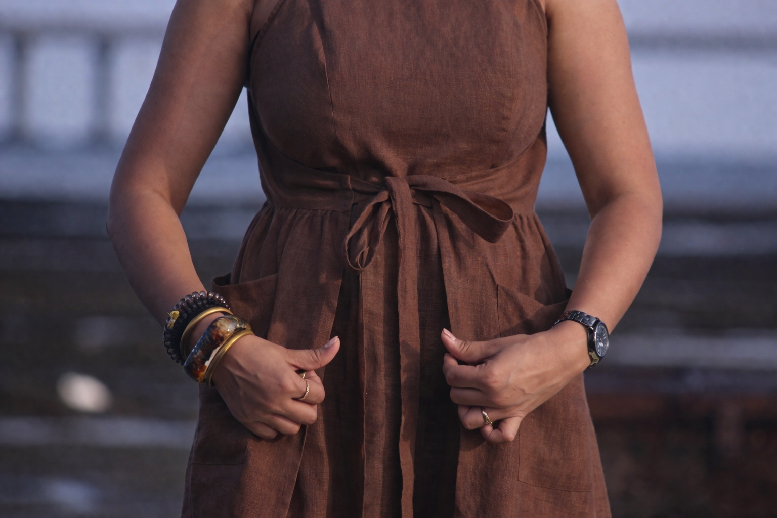 Wood Tie Dress